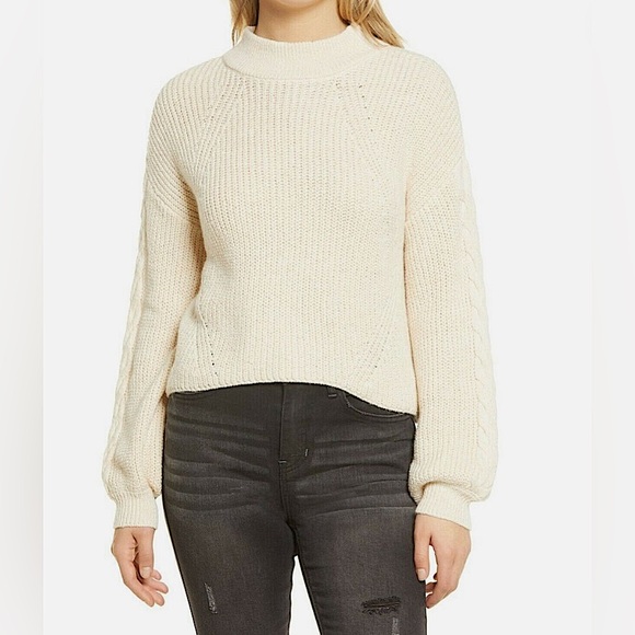 bp Sweaters - Nordstrom BP Oatmeal Oversized Heathered Cable Knit Sweater
